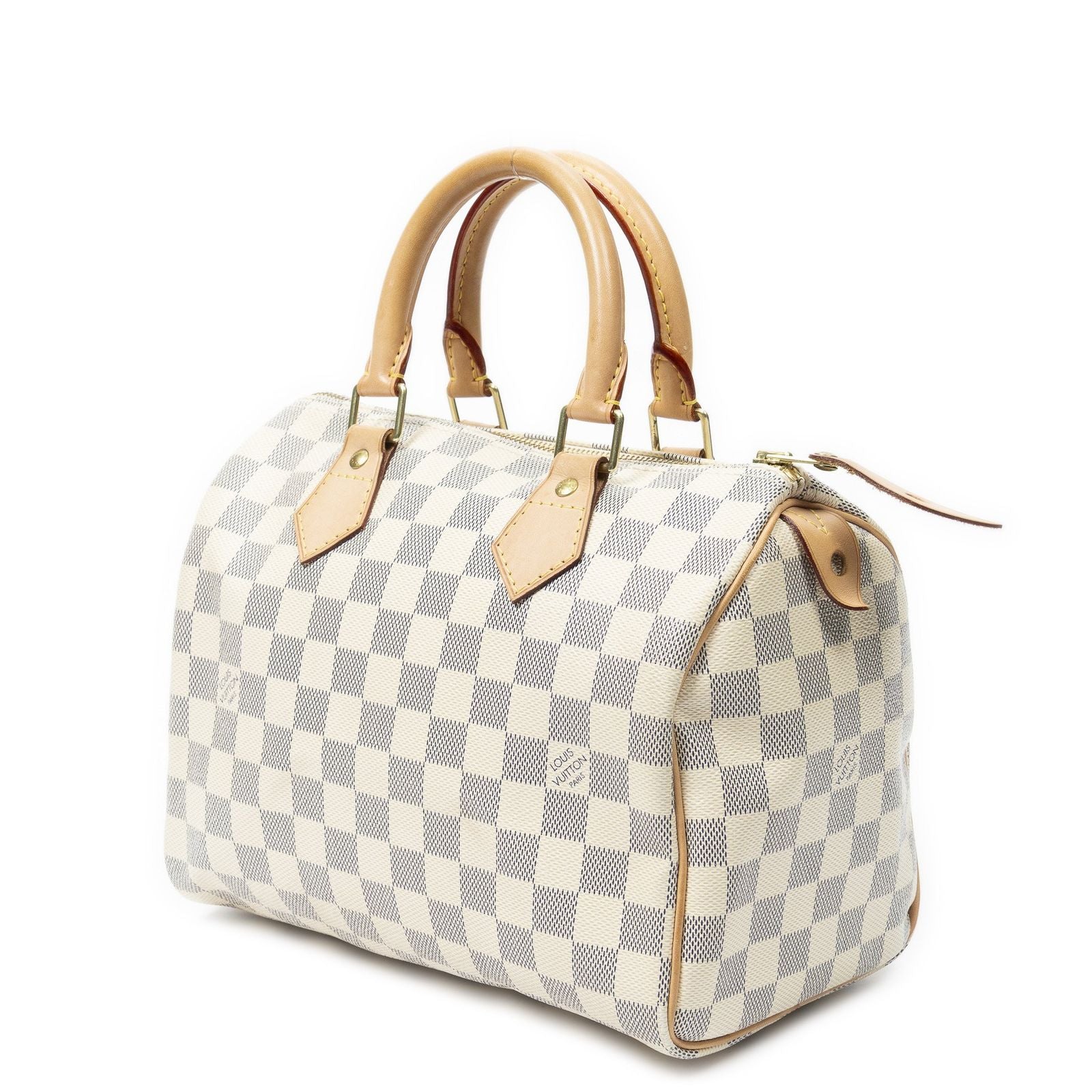 Louis Vuitton Speedy Ivory Damier Azur Handbag — view 2