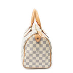 Louis Vuitton Speedy Ivory Damier Azur Handbag — view 3