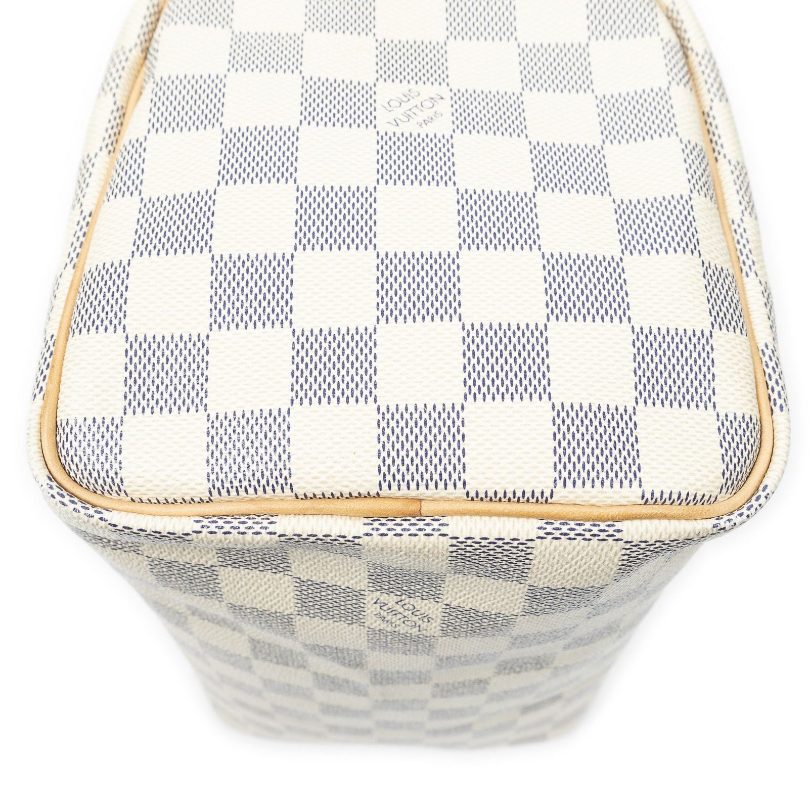 Louis Vuitton Speedy Ivory Damier Azur Handbag — view 8
