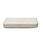 Chanel L-gusset Zip Wallet Gray Quilted Patent Leather — view 3