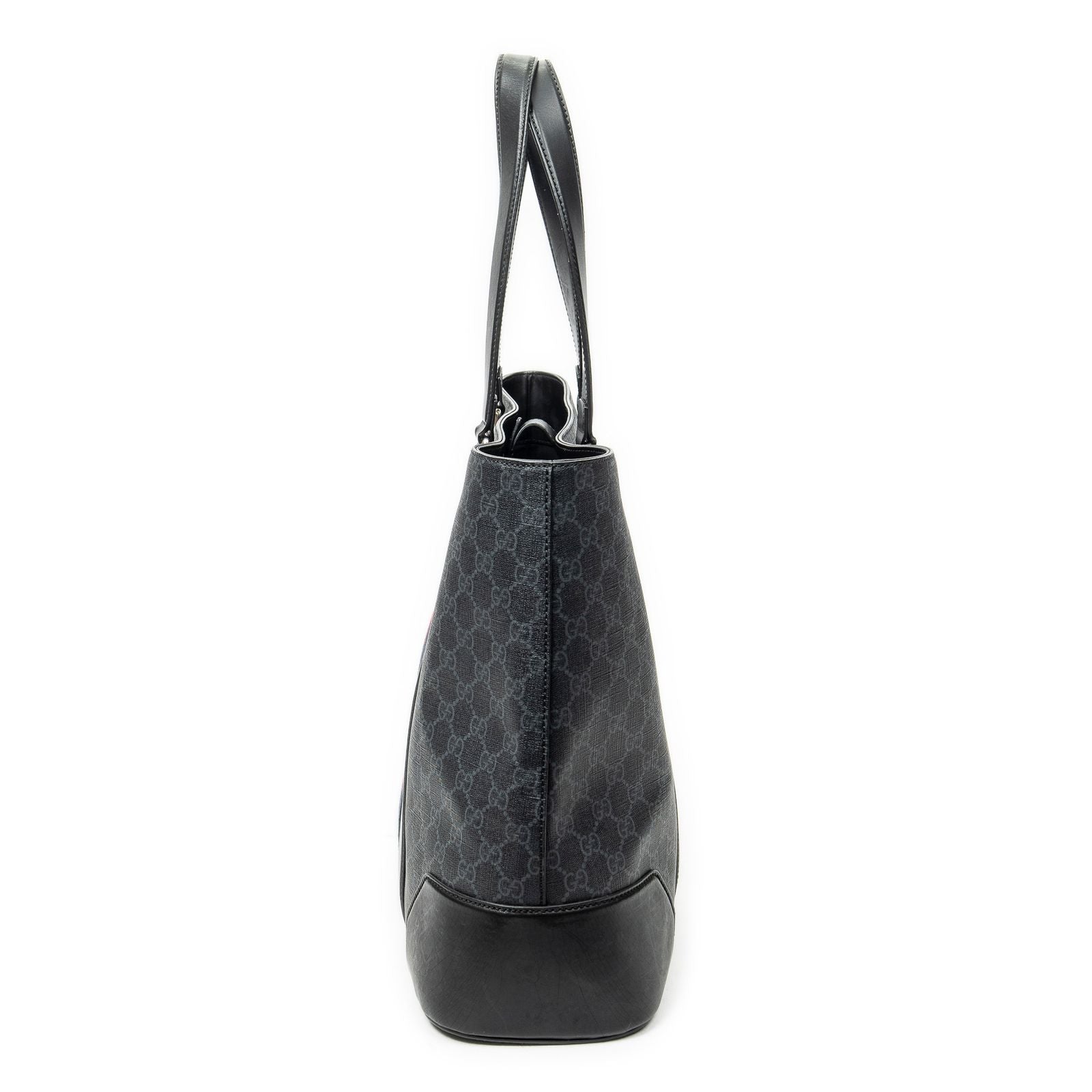 Gucci Large Web Shopping Tote Black Supreme Canvas — view 3