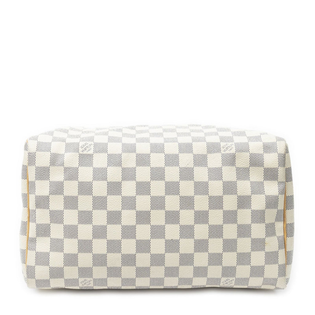 Louis Vuitton Speedy Ivory Damier Azur Handbag — view 6