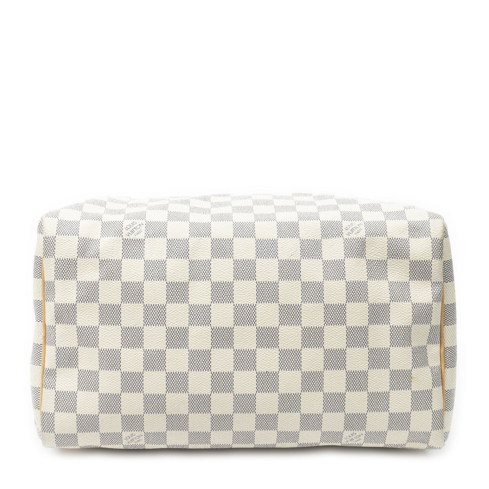 Louis Vuitton Speedy Ivory Damier Azur Handbag — view 6