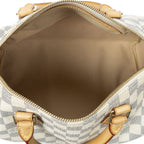 Louis Vuitton Speedy Ivory Damier Azur Handbag — view 9