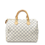 Louis Vuitton Speedy Ivory Damier Azur Handbag — view 5