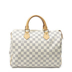 Louis Vuitton Speedy Ivory Damier Azur Handbag
