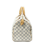 Louis Vuitton Speedy Ivory Damier Azur Handbag — view 3