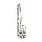 Chanel Mini CC Round Chain Crossbody White Black Pink Quilted Tweed — view 4