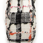 Chanel Mini CC Round Chain Crossbody White Black Pink Quilted Tweed — view 8