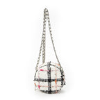 Chanel Mini CC Round Chain Crossbody White Black Pink Quilted Tweed