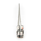 Chanel Mini CC Round Chain Crossbody White Black Pink Quilted Tweed — view 3