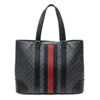 Gucci Large Web Shopping Tote Black Supreme Canvas