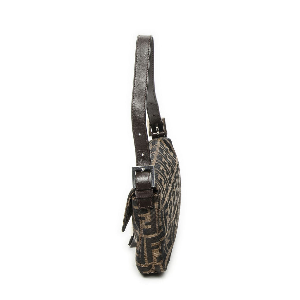 Fendi Baguette Brown Black Zucca Canvas Messenger — view 3