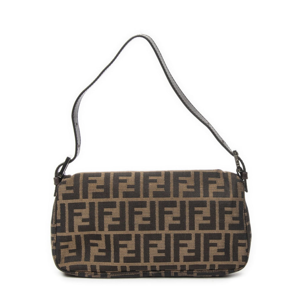 Fendi Baguette Brown Black Zucca Canvas Messenger — view 5