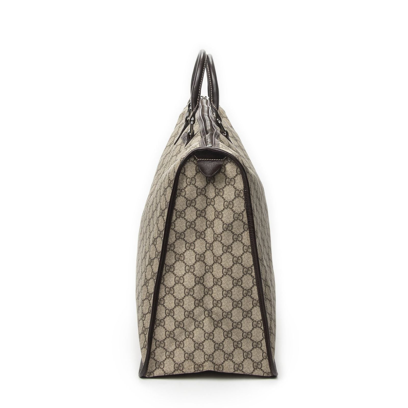 Gucci Large Square Bamboo Tote Beige Supreme Canvas — view 3