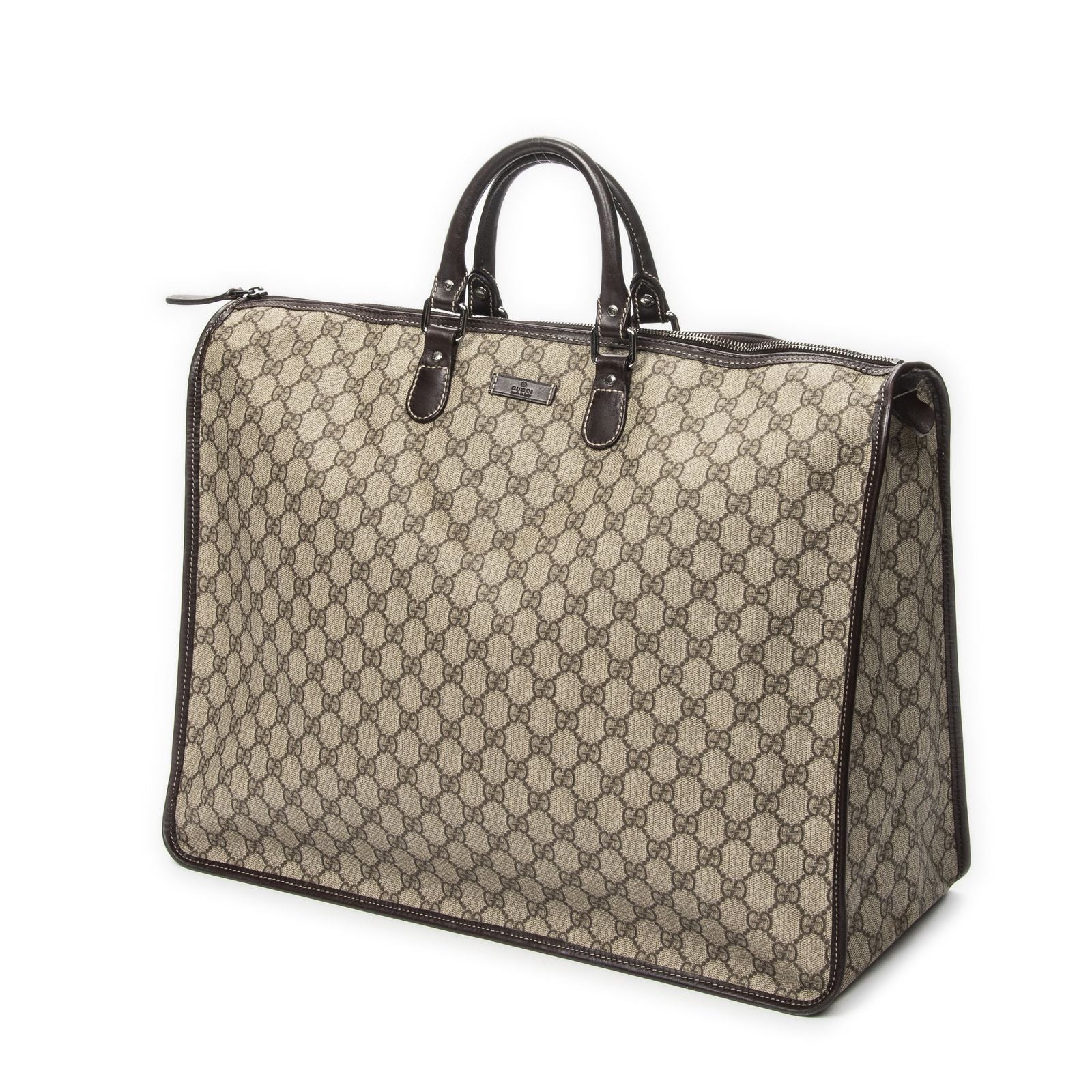 Gucci Large Square Bamboo Tote Beige Supreme Canvas — view 2