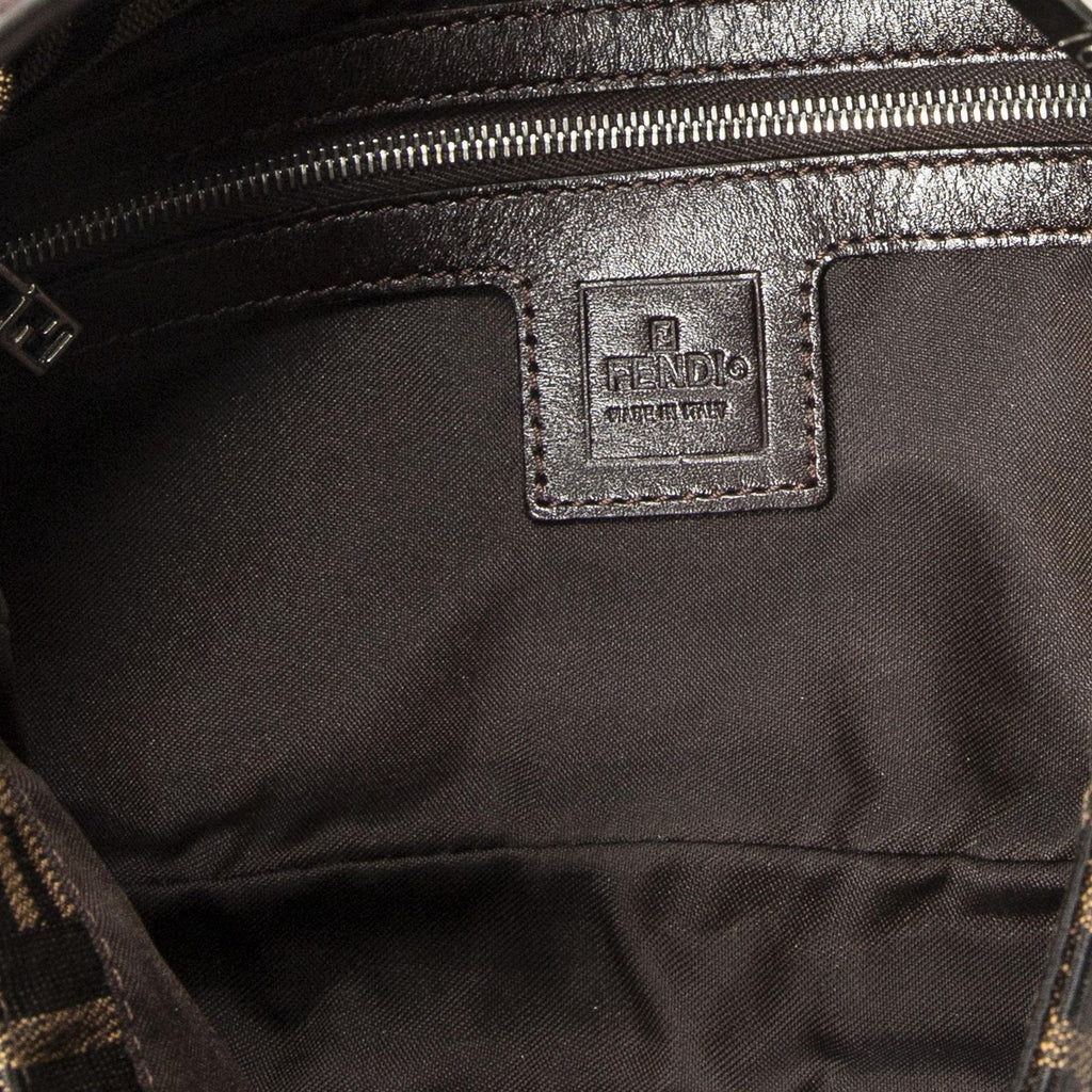 Fendi Baguette Brown Black Zucca Canvas Messenger — view 9