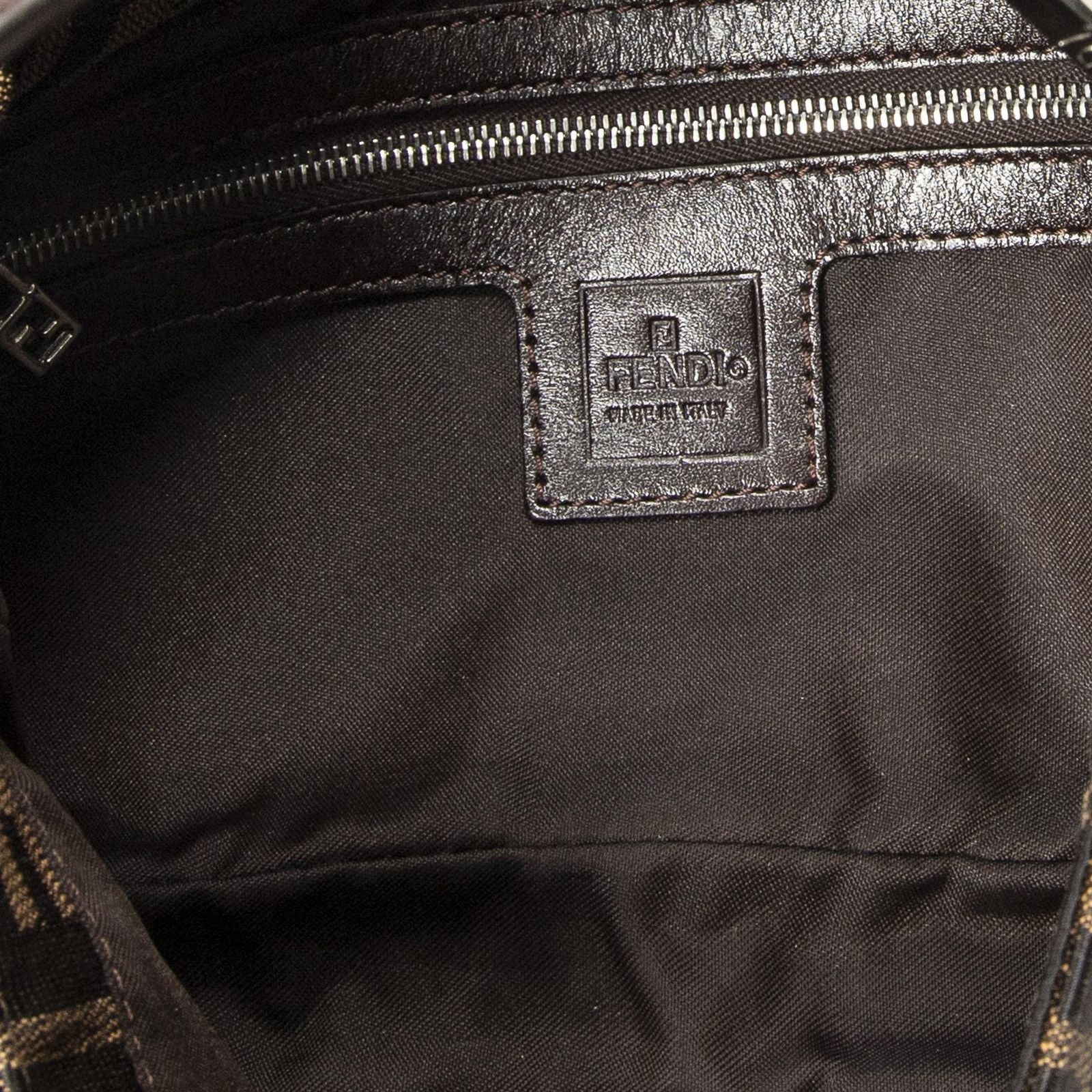 Fendi Baguette Brown Black Zucca Canvas Messenger — view 9