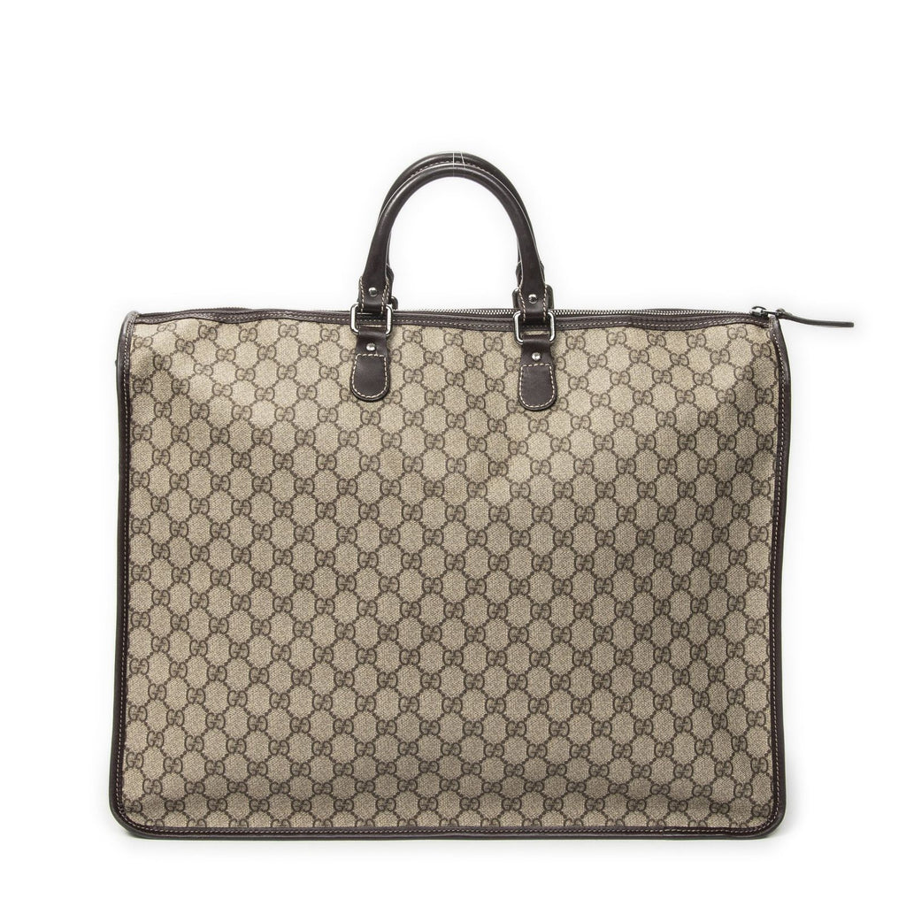 Gucci Large Square Bamboo Tote Beige Supreme Canvas — view 5