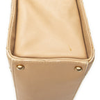 Chanel CC Wild Stitch Boston Tote Beige Quilted Lambskin Leather — view 8