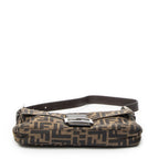Fendi Baguette Brown Black Zucca Canvas Messenger — view 6