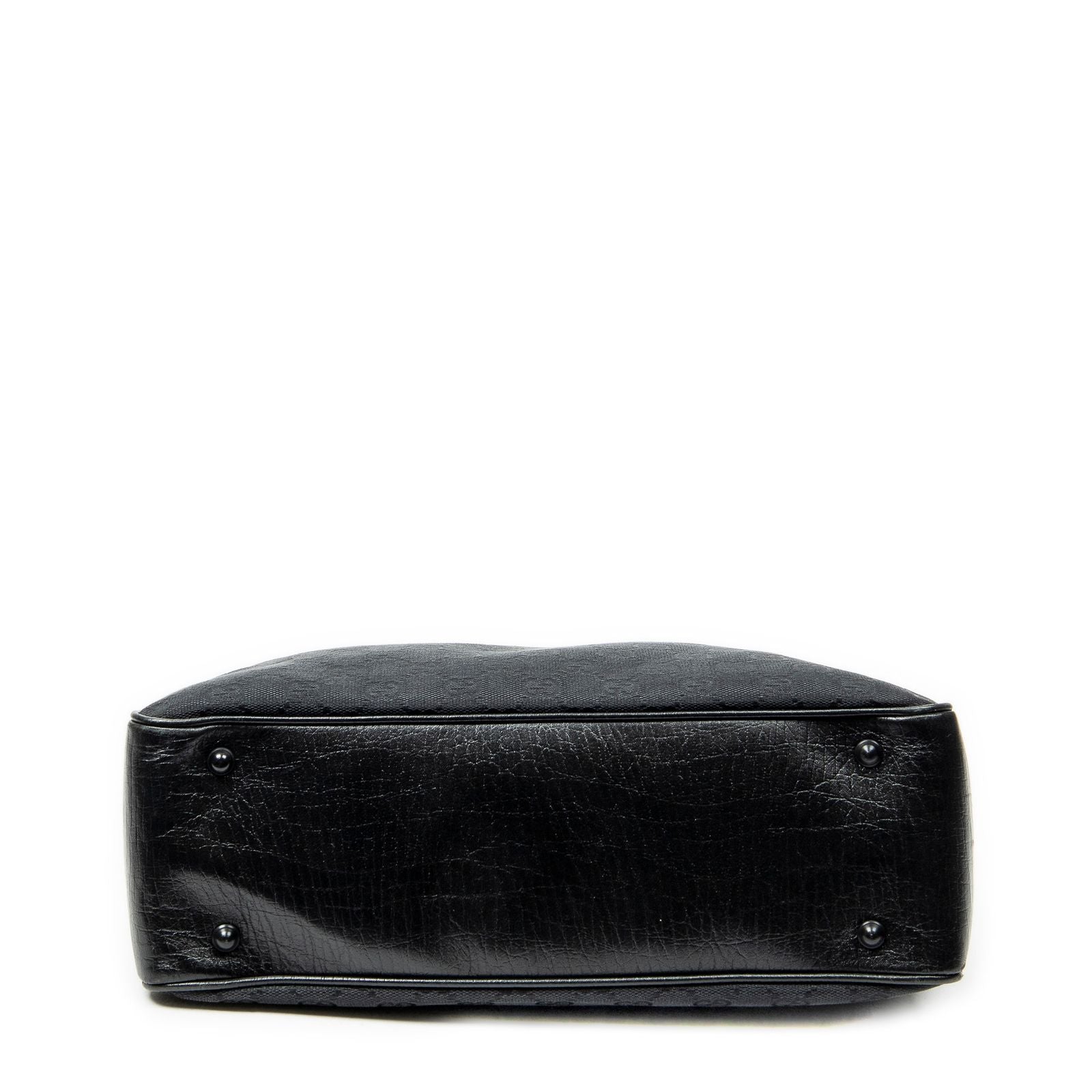 Gucci Large Square Bamb Tote Black GG Canvas — view 6