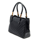 Gucci Large Square Bamb Tote Black GG Canvas — view 2