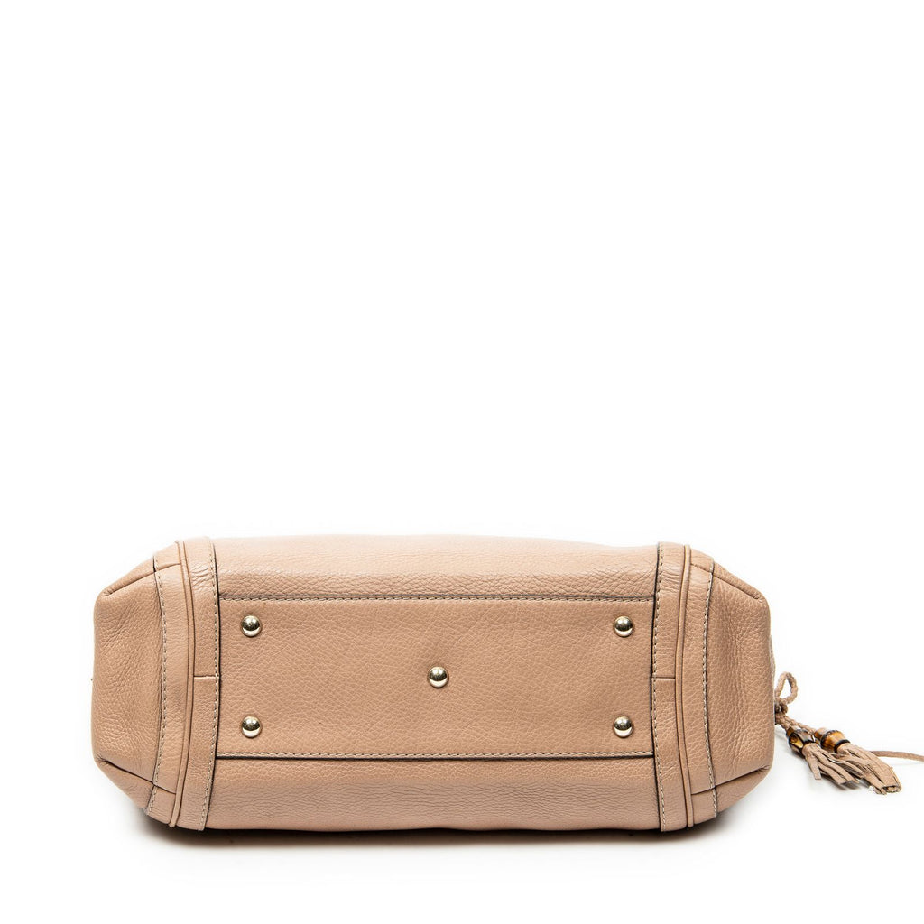 Gucci Bamb Tassel Zip Tote Pink Calfskin Leather — view 6