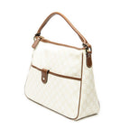 Gucci Front Slip Pocket Hobo Ivory Brown Supreme Canvas — view 2