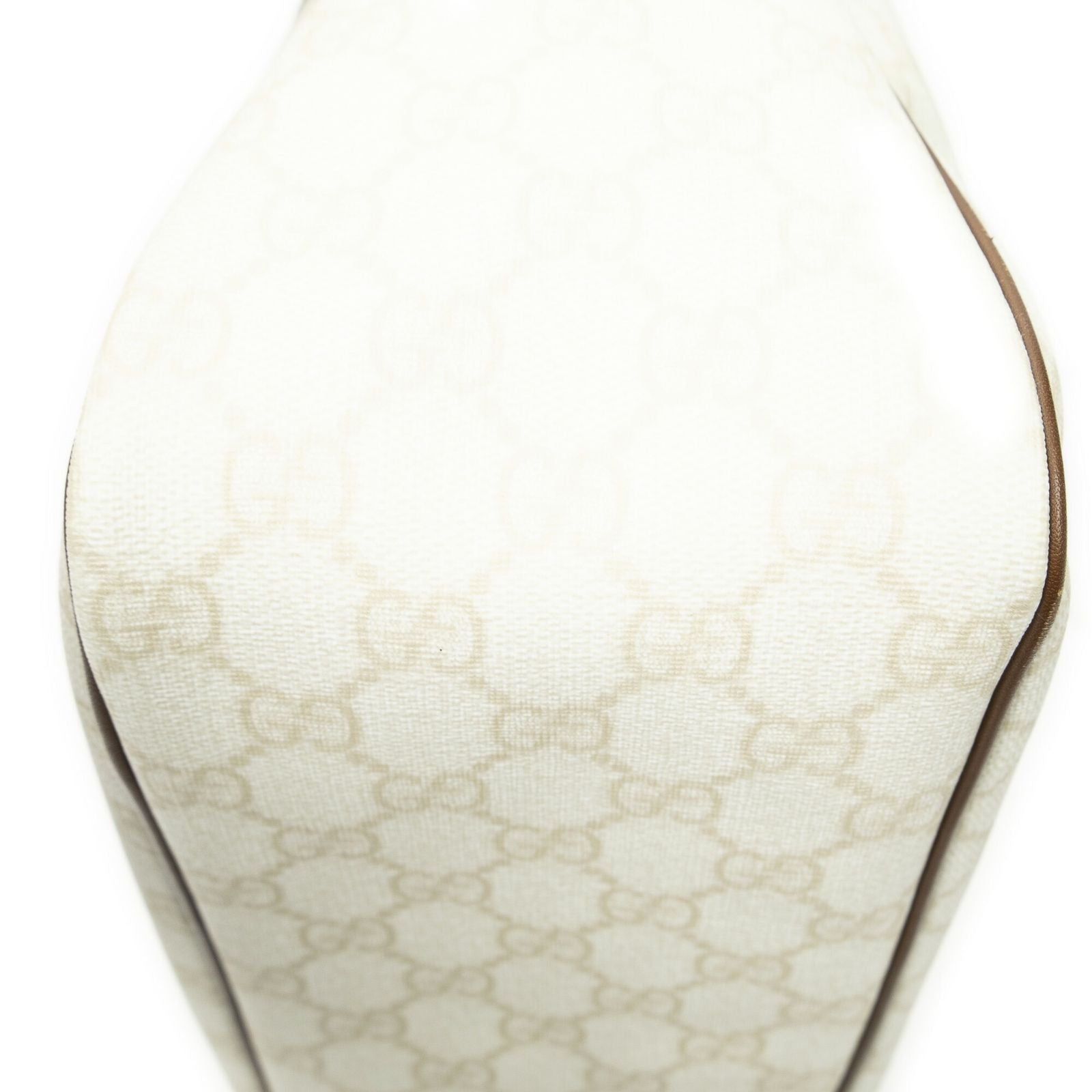 Gucci Front Slip Pocket Hobo Ivory Brown Supreme Canvas — view 8