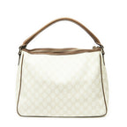 Gucci Front Slip Pocket Hobo Ivory Brown Supreme Canvas — view 5