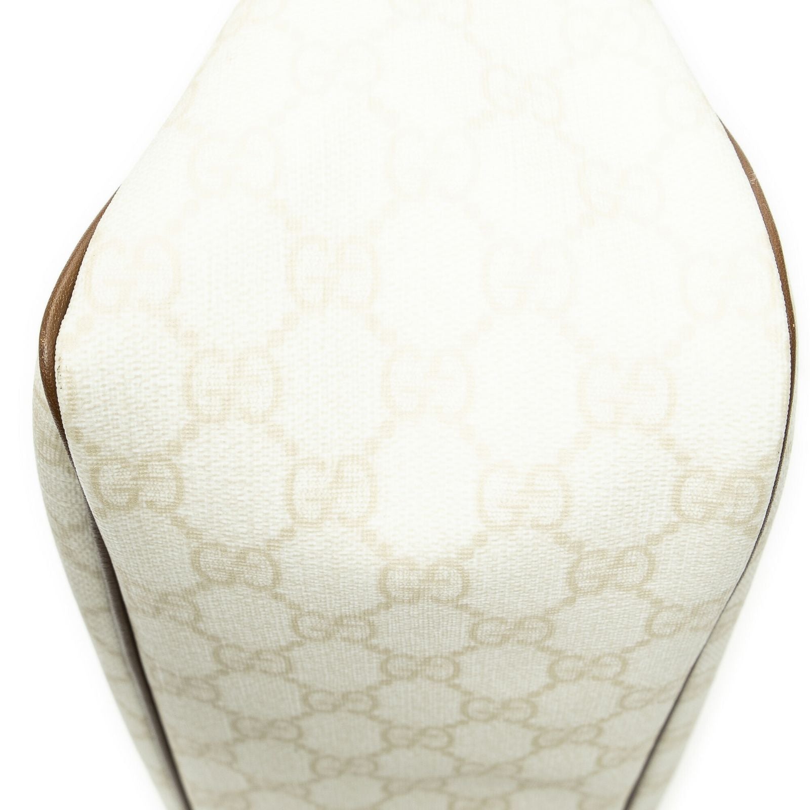 Gucci Front Slip Pocket Hobo Ivory Brown Supreme Canvas — view 7