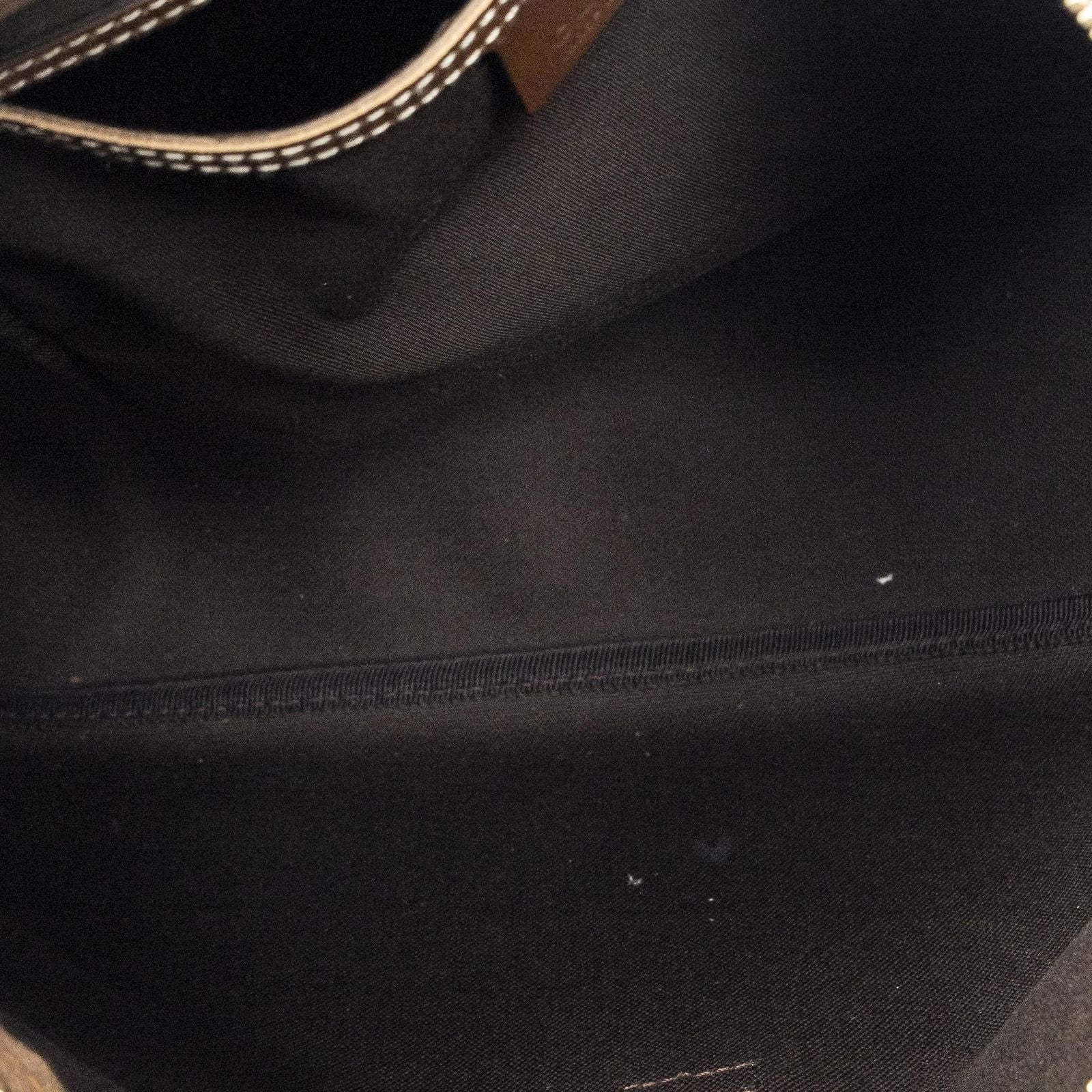 Gucci Front Slip Pocket Hobo Ivory Brown Supreme Canvas — view 9
