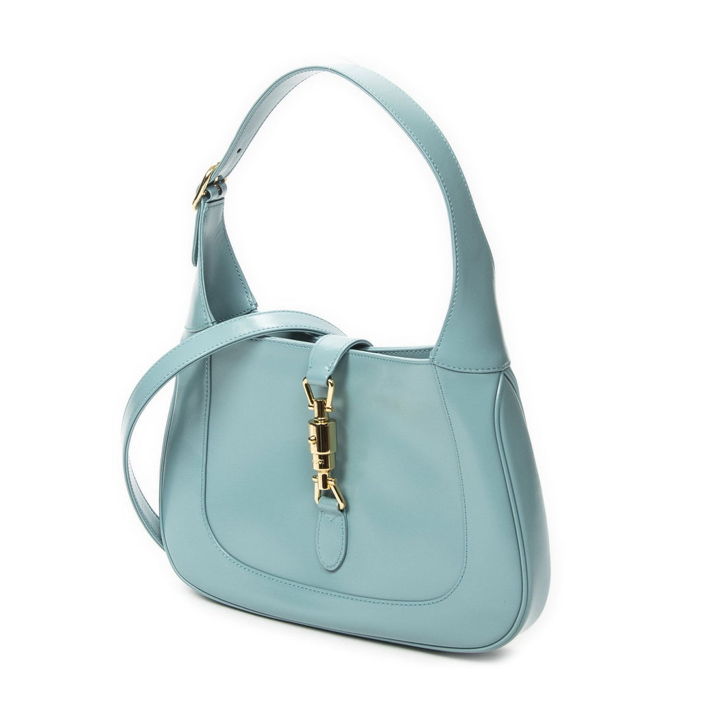 Gucci Small Jackie Light Blue Calfskin Leather Messenger — view 2