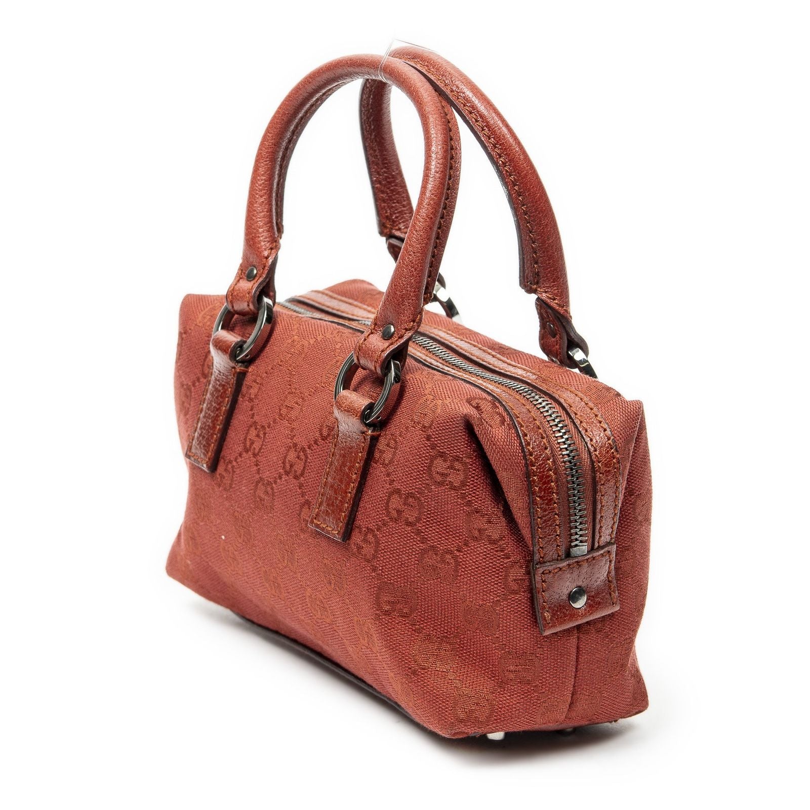 Gucci Mini Boston Red GG Canvas Shoulder — view 2