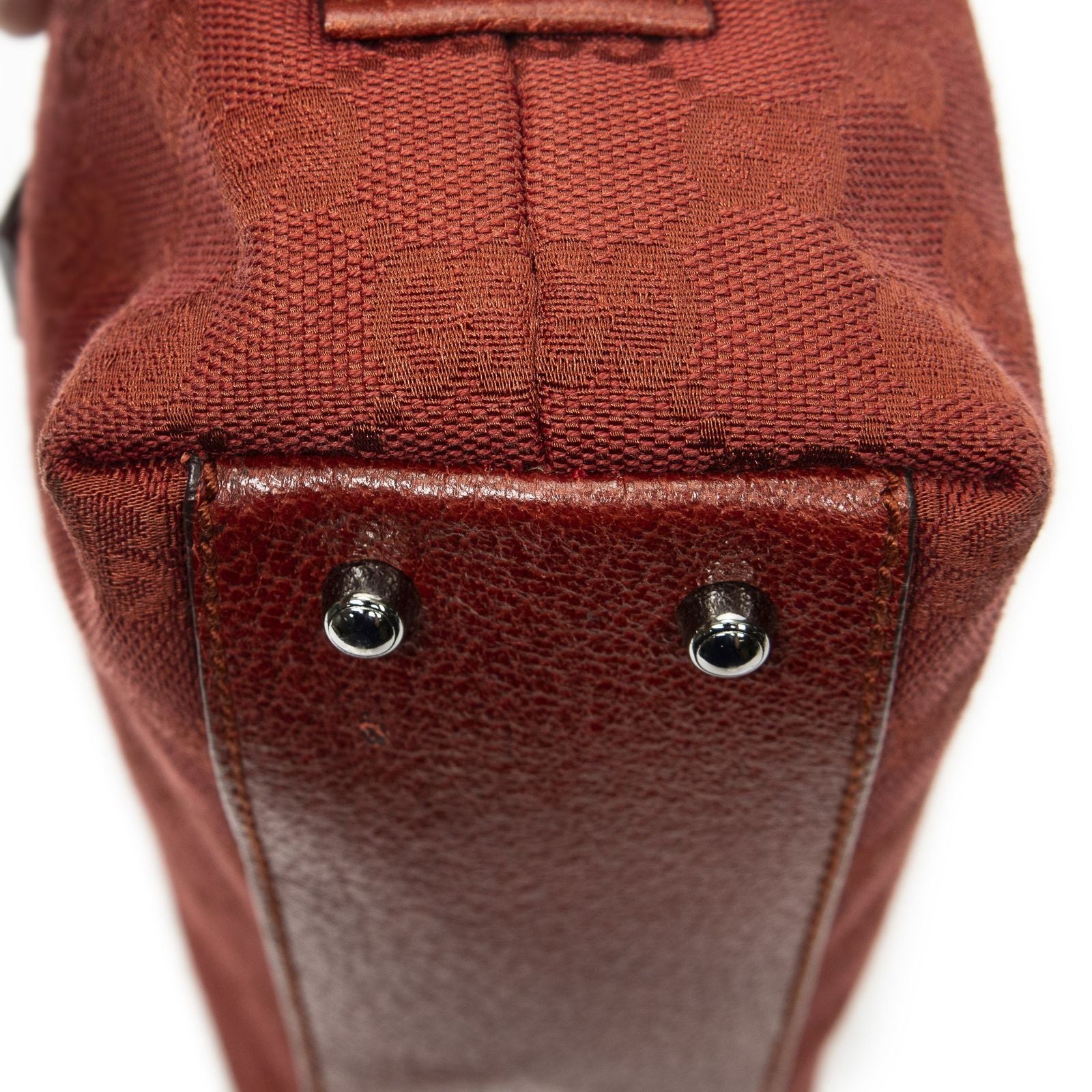 Gucci Mini Boston Red GG Canvas Shoulder — view 7