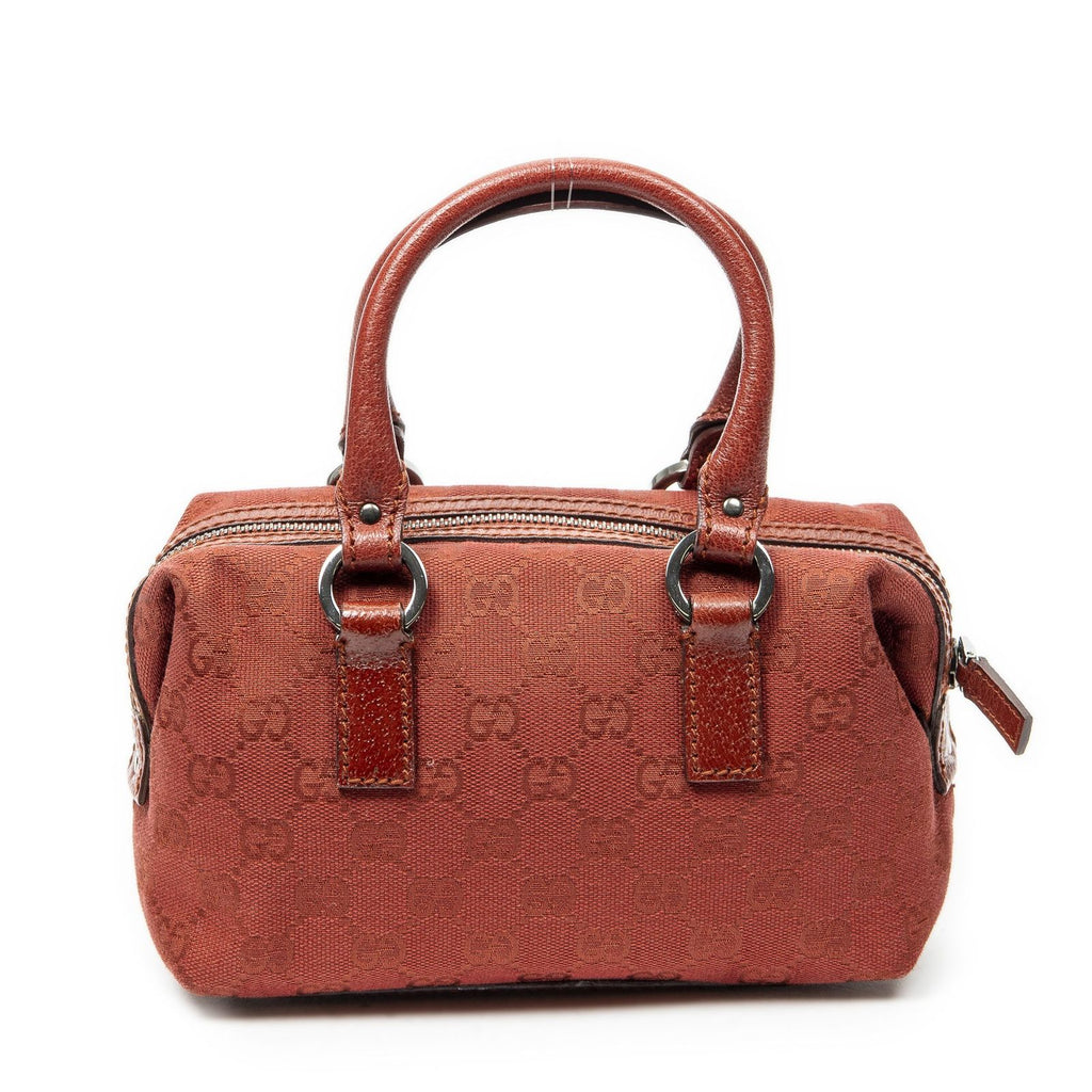 Gucci Mini Boston Red GG Canvas Shoulder — view 5