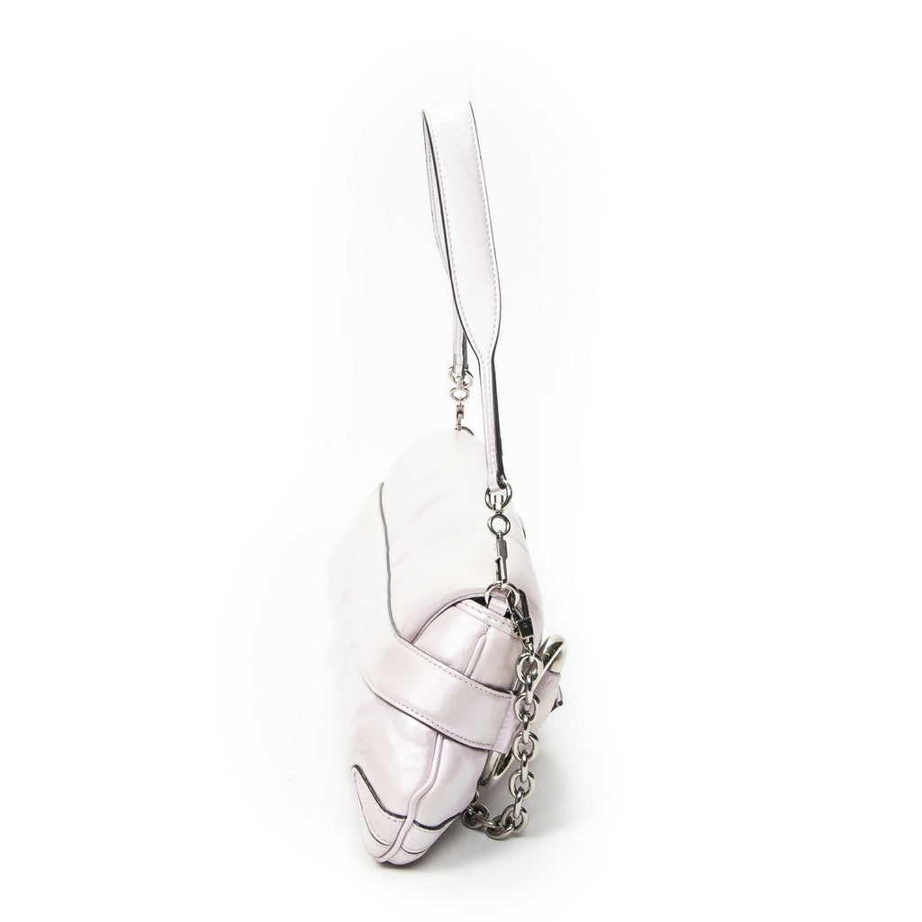 Gucci Horsebit Chain Iridescent Pink Matelasse Calfskin Messenger — view 4