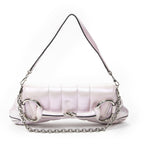 Gucci Horsebit Chain Iridescent Pink Matelasse Calfskin Messenger