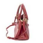 Prada Large Double Zip Galleria Tote Red Saffiano Leather — view 4