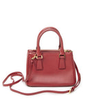 Prada Large Double Zip Galleria Tote Red Saffiano Leather — view 5