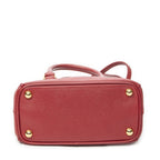 Prada Large Double Zip Galleria Tote Red Saffiano Leather — view 6