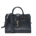 Saint Laurent Small Monogram Cabas Navy Calfskin Leather Messenger