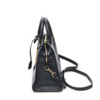 Saint Laurent Small Monogram Cabas Navy Calfskin Leather Messenger — view 3