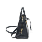 Saint Laurent Small Monogram Cabas Navy Calfskin Leather Messenger — view 4