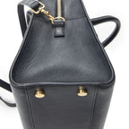 Saint Laurent Small Monogram Cabas Navy Calfskin Leather Messenger — view 7