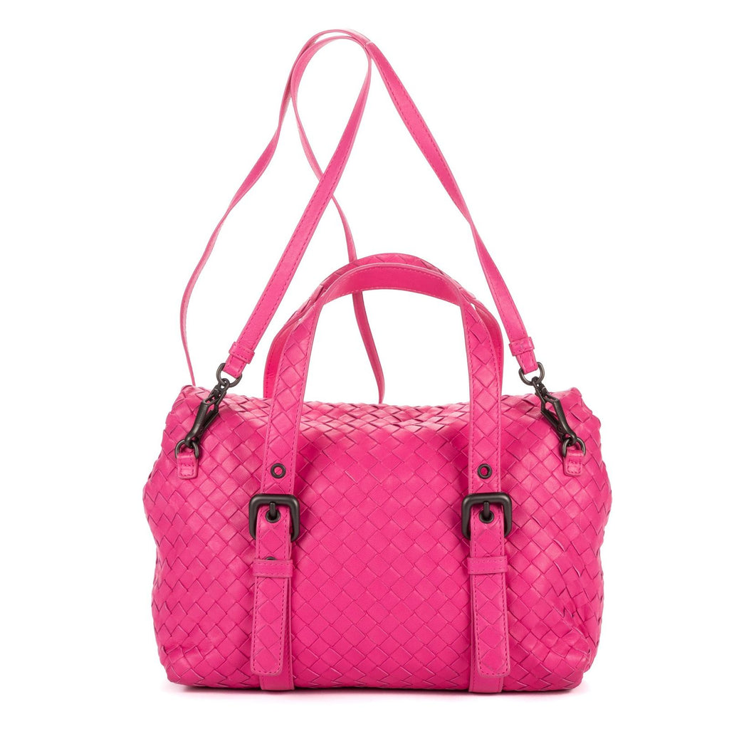 Bottega Veneta Flap Messenger Pink Intrecciato Leather — view 5