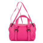 Bottega Veneta Flap Messenger Pink Intrecciato Leather — view 5