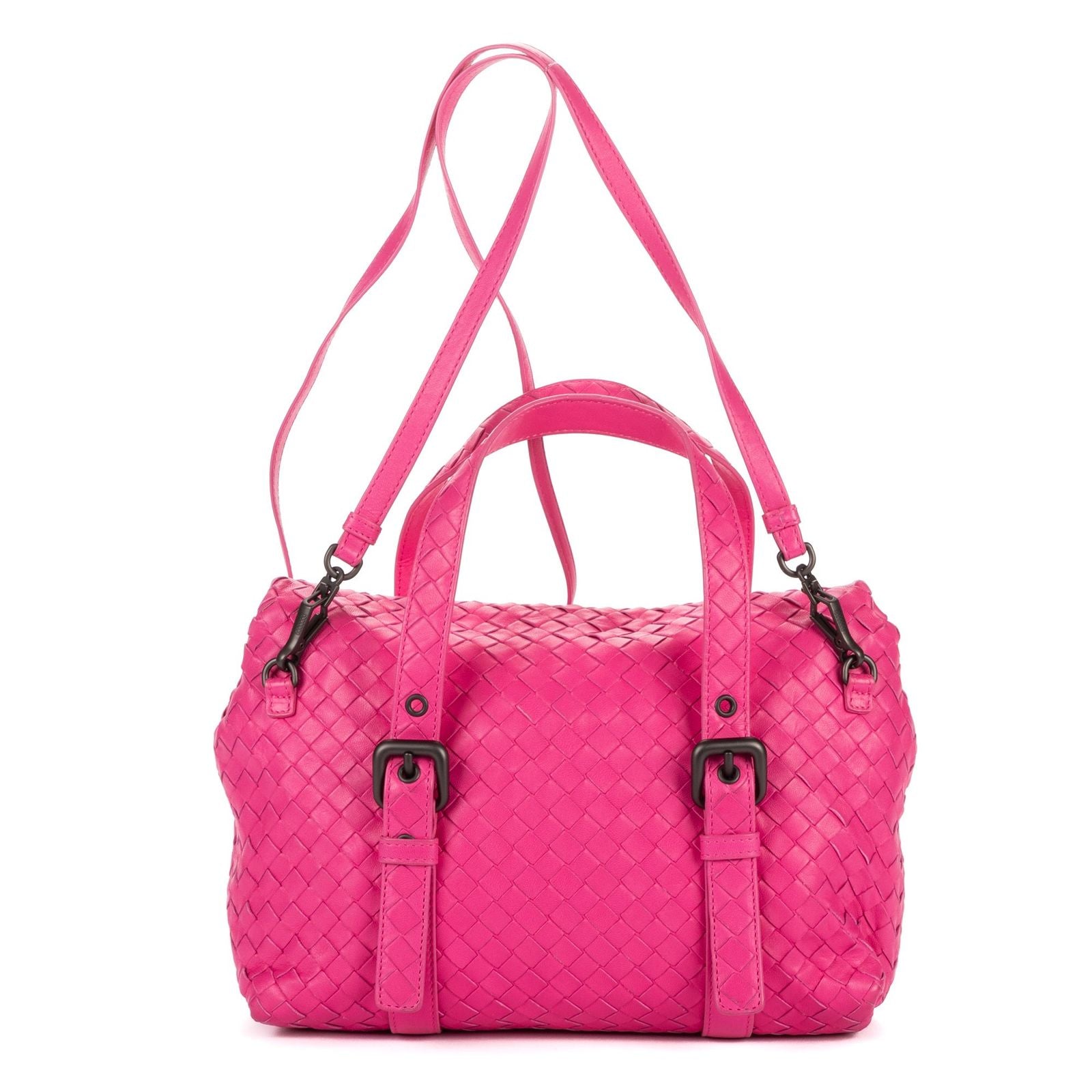 Bottega Veneta Flap Messenger Pink Intrecciato Leather — view 5
