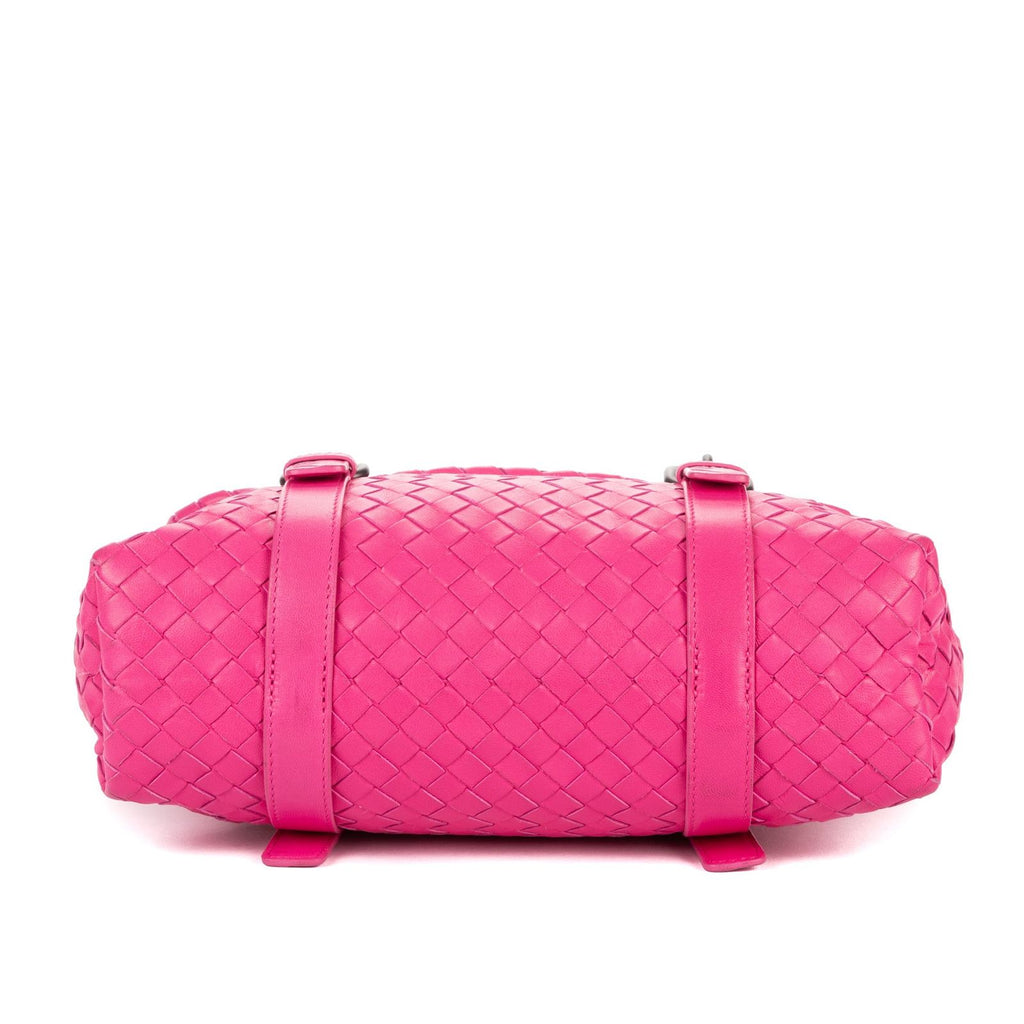 Bottega Veneta Flap Messenger Pink Intrecciato Leather — view 6